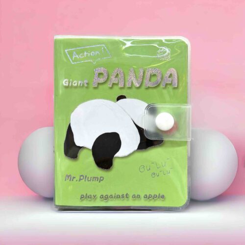 Libreta panda botón plástico