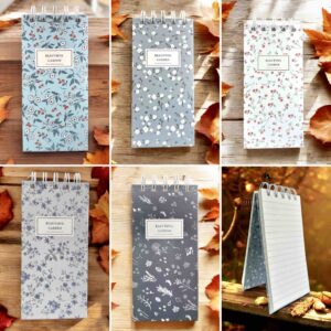 Libreta vertical flores pasta dura