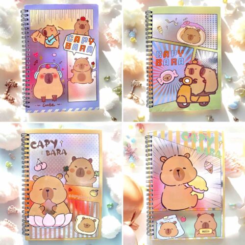 Cuaderno argollado capibara metalizado