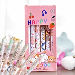 Caja esfero retráctil happy x6