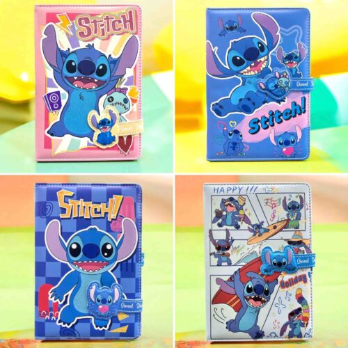 Agenda acolchada Stitch broche