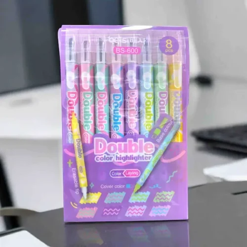 Resaltadores doble color x8
