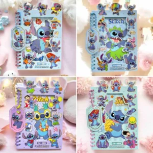 Libreta Stitch con stickers