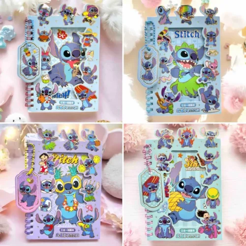 Libreta Stitch con stickers